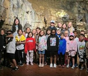 Local campers visit the Howe Caverns